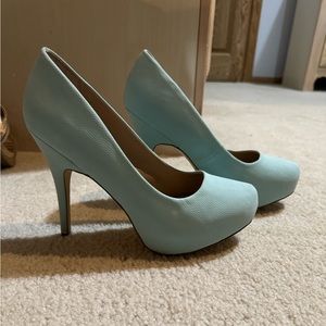 Blue heels. Size 9